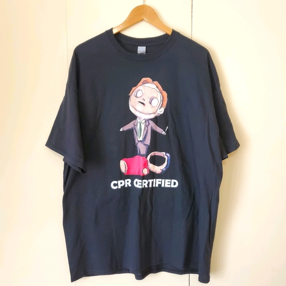 Men's The Office Dwight Schrute CPR dummy t-shirt size XXL NWT - Picture 1 of 7
